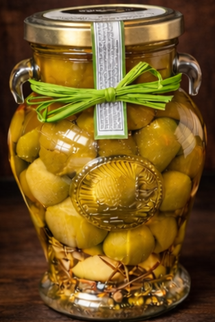 Garlic and Rosemary stuffed Green Olives